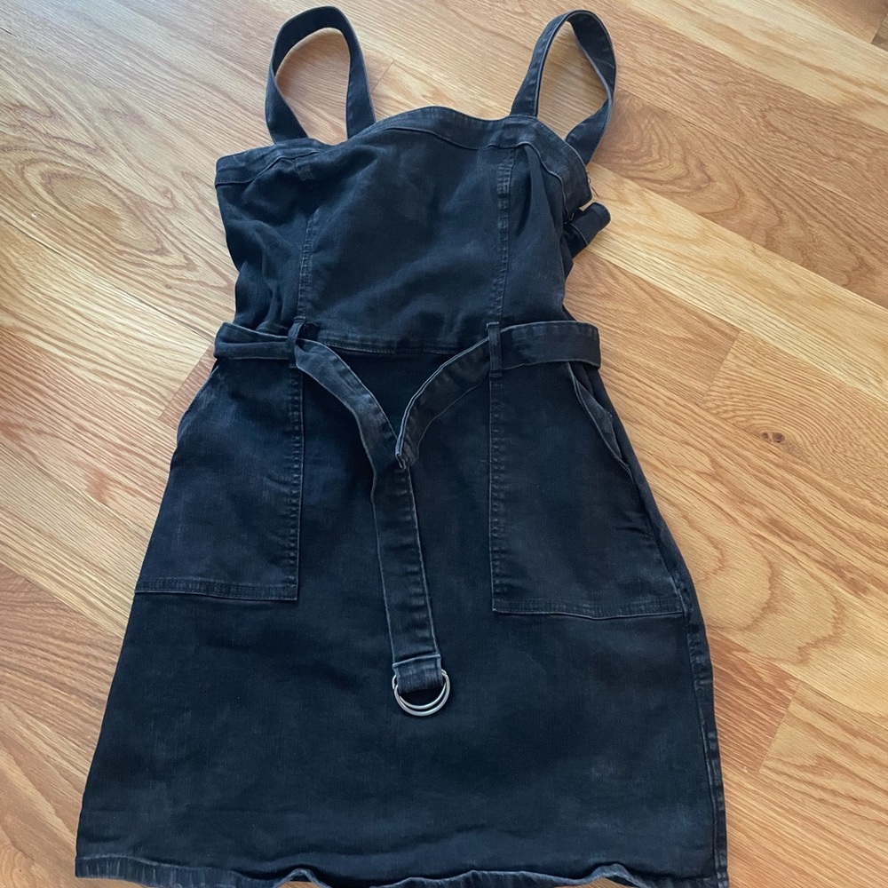 Hollister black denim dress